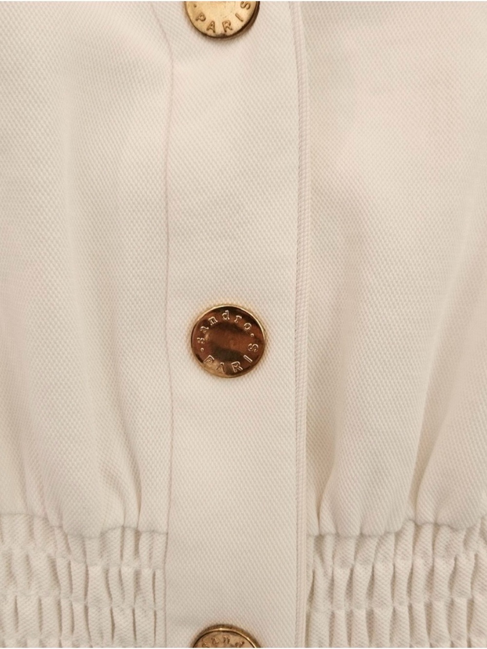 Sandro Lylie White Button Dress - Picture 4 of 9